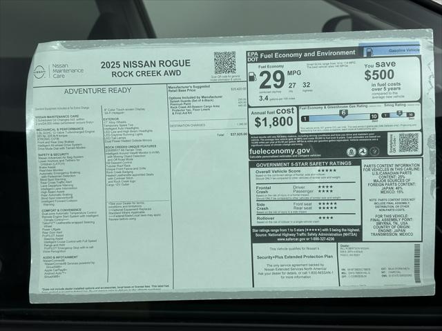 new 2025 Nissan Rogue car, priced at $36,199