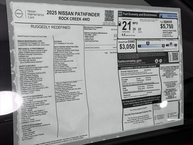 new 2025 Nissan Pathfinder car, priced at $45,999