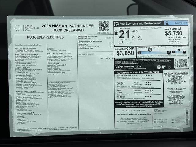 new 2025 Nissan Pathfinder car, priced at $45,999