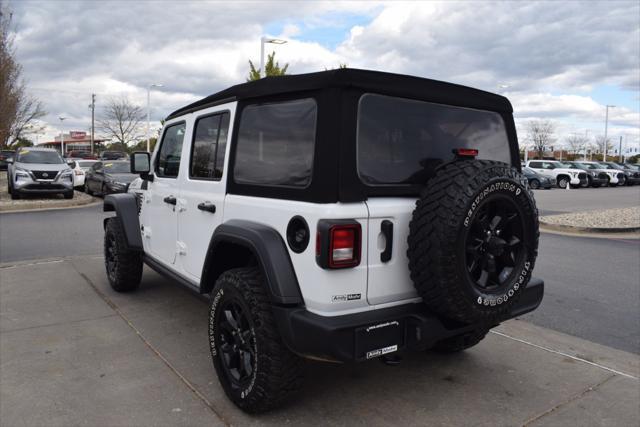 used 2021 Jeep Wrangler car, priced at $28,000