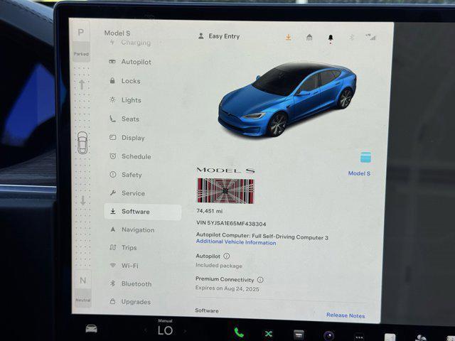 used 2021 Tesla Model S car, priced at $47,500