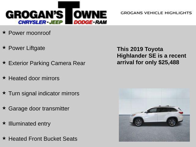 used 2019 Toyota Highlander car, priced at $25,488