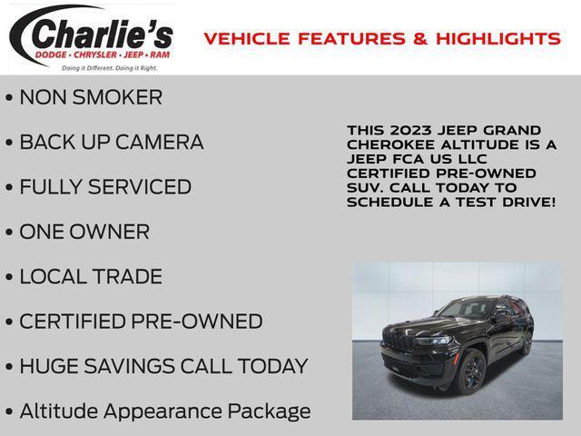 used 2023 Jeep Grand Cherokee car, priced at $34,788