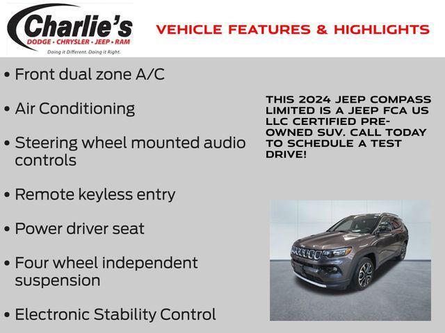 used 2024 Jeep Compass car, priced at $25,799