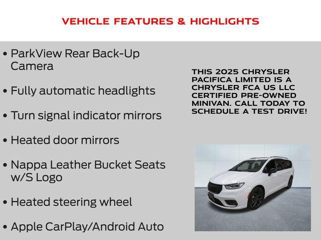 used 2025 Chrysler Pacifica car, priced at $36,953