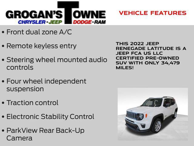 used 2022 Jeep Renegade car, priced at $18,948