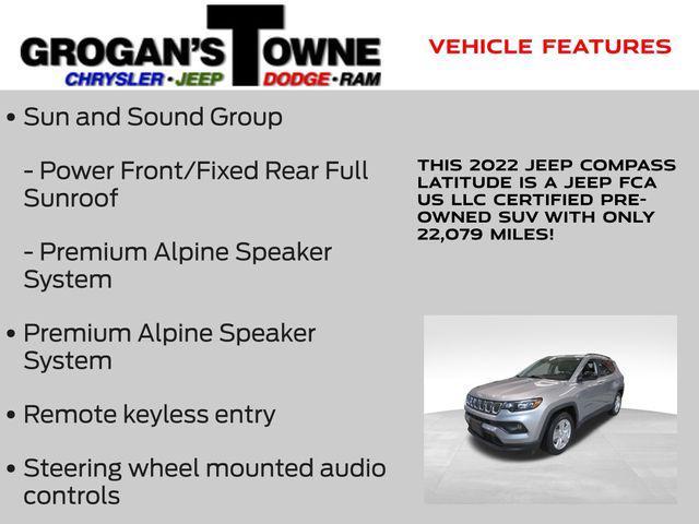 used 2022 Jeep Compass car, priced at $19,906
