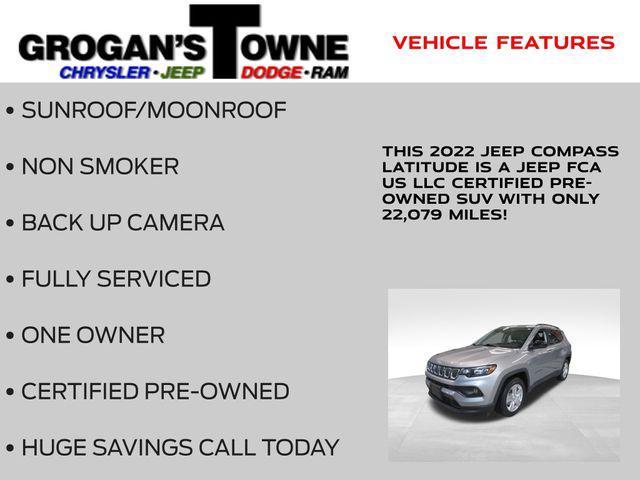 used 2022 Jeep Compass car, priced at $19,906