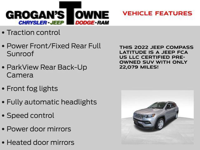 used 2022 Jeep Compass car, priced at $19,906