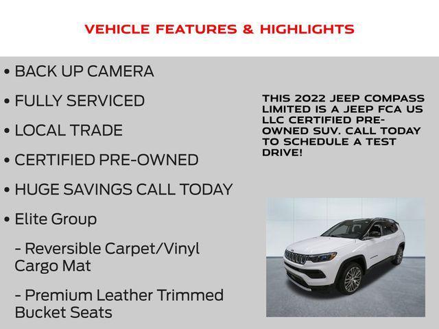 used 2022 Jeep Compass car, priced at $21,954