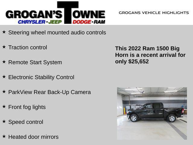 used 2022 Ram 1500 car, priced at $25,652