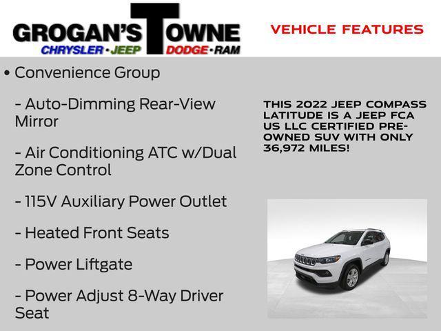 used 2022 Jeep Compass car, priced at $19,591