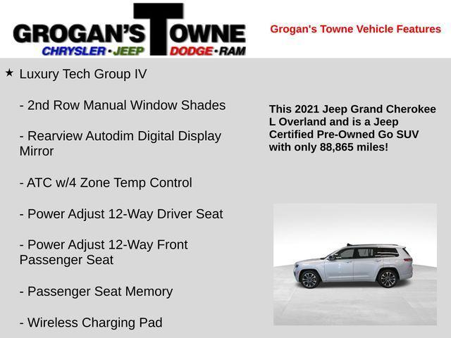 used 2021 Jeep Grand Cherokee L car, priced at $25,946