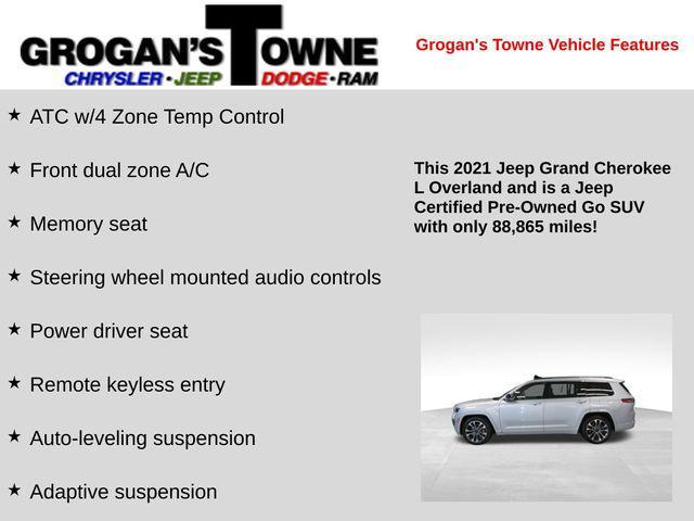 used 2021 Jeep Grand Cherokee L car, priced at $25,946