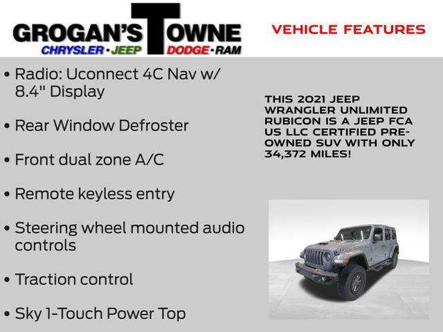 used 2021 Jeep Wrangler Unlimited car, priced at $56,913
