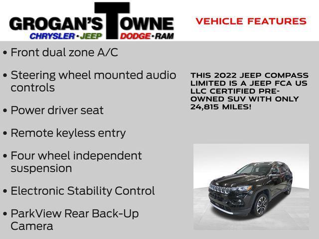 used 2022 Jeep Compass car, priced at $21,971