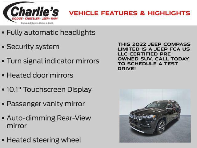 used 2022 Jeep Compass car, priced at $22,690