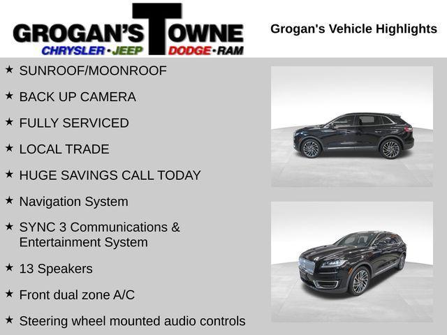 used 2019 Lincoln Nautilus car, priced at $18,761