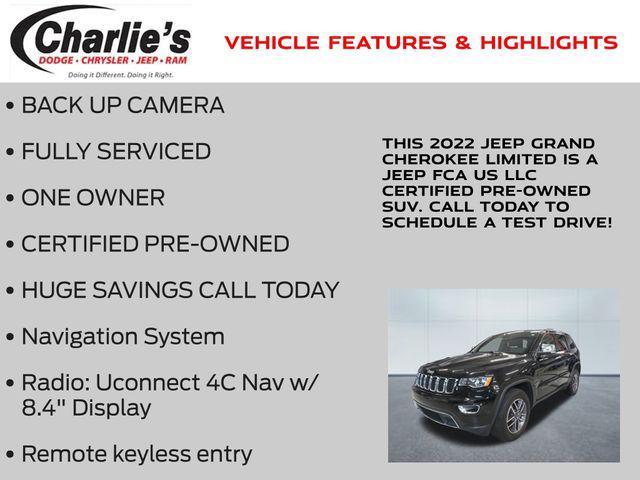 used 2022 Jeep Grand Cherokee car, priced at $30,965