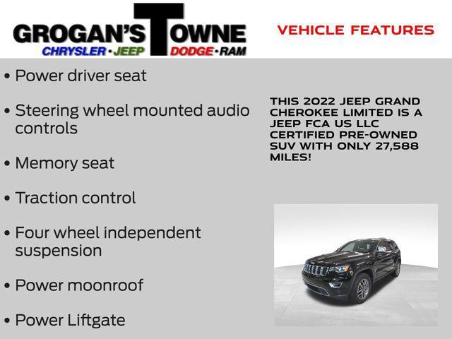 used 2022 Jeep Grand Cherokee car, priced at $28,556