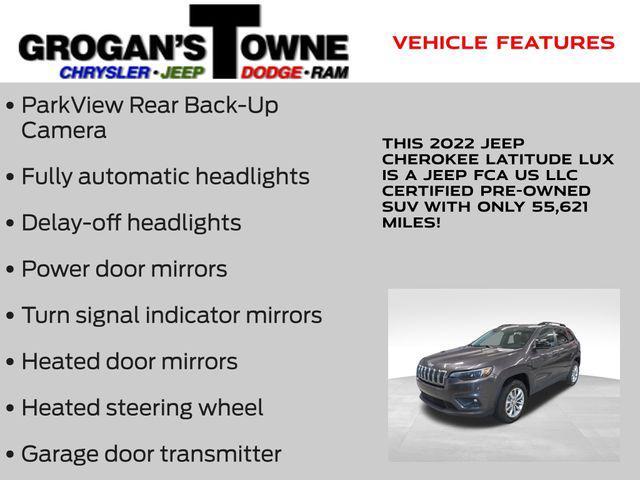 used 2022 Jeep Cherokee car, priced at $20,367