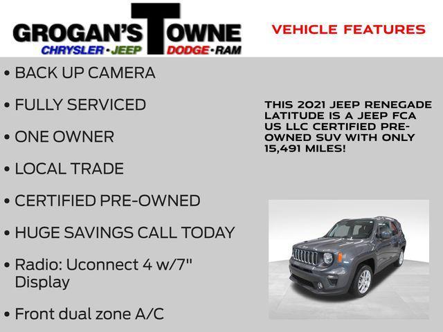 used 2021 Jeep Renegade car, priced at $18,478