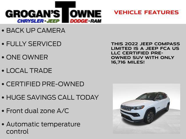 used 2022 Jeep Compass car, priced at $22,953