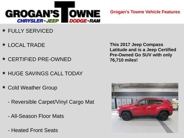 used 2017 Jeep New Compass car, priced at $12,692