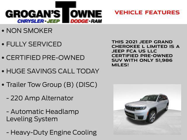 used 2021 Jeep Grand Cherokee L car, priced at $27,937