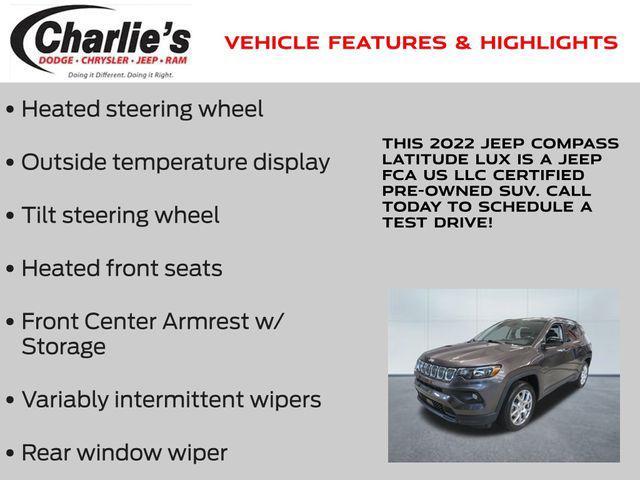 used 2022 Jeep Compass car, priced at $21,883