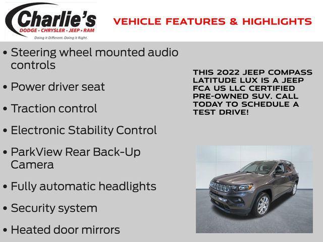 used 2022 Jeep Compass car, priced at $21,883