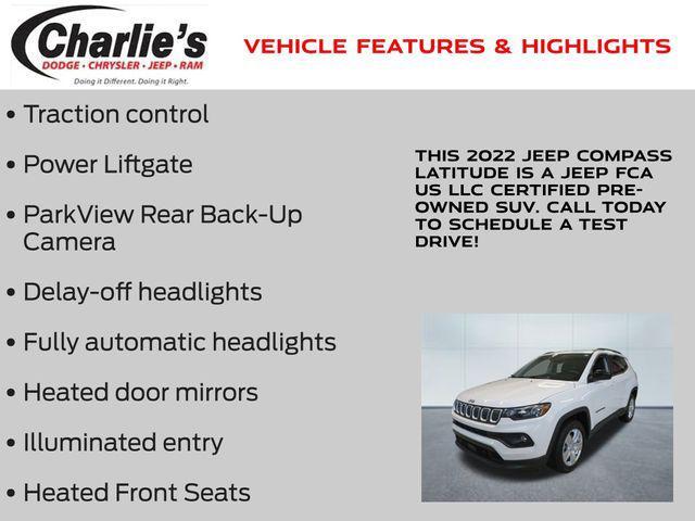 used 2022 Jeep Compass car, priced at $19,617