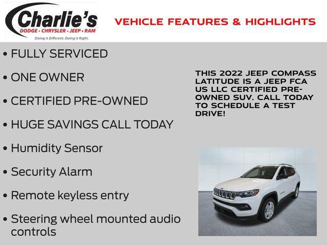 used 2022 Jeep Compass car, priced at $19,617