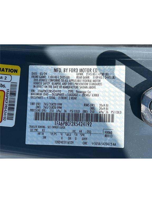 used 2024 Ford Mustang car, priced at $44,200