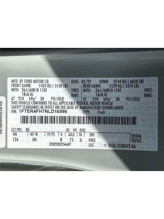 used 2022 Ford Ranger car, priced at $28,000