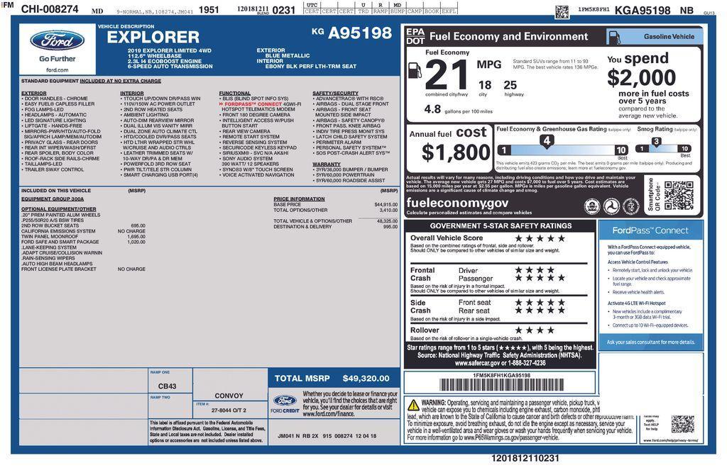 used 2019 Ford Explorer car, priced at $24,288