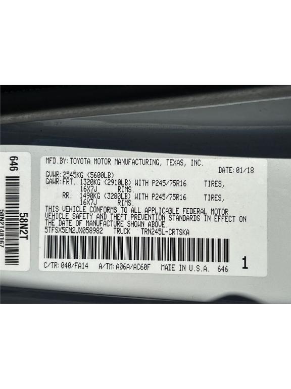 used 2018 Toyota Tacoma car, priced at $23,959