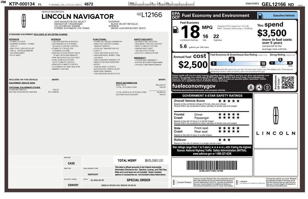 used 2016 Lincoln Navigator car