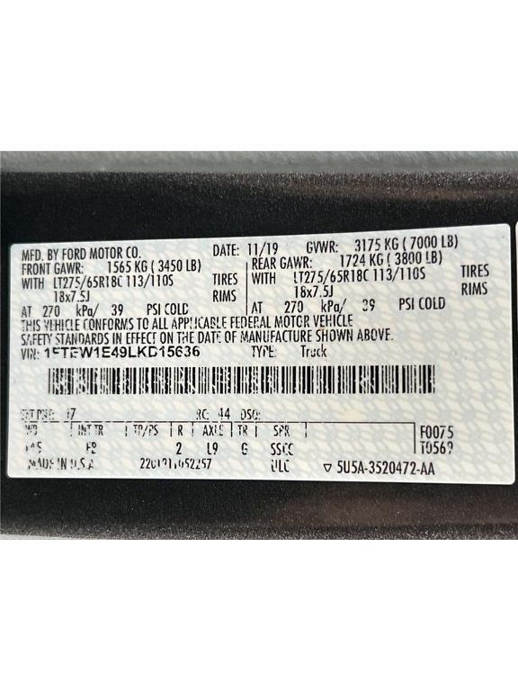 used 2020 Ford F-150 car, priced at $28,300