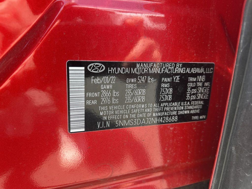 used 2022 Hyundai Santa Fe car, priced at $26,715