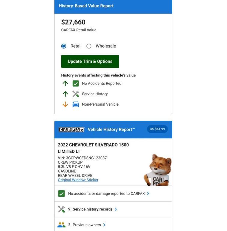 used 2022 Chevrolet Silverado 1500 car, priced at $23,995