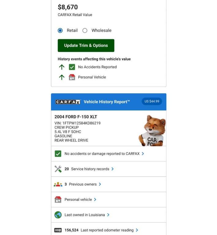 used 2004 Ford F-150 car, priced at $3,995