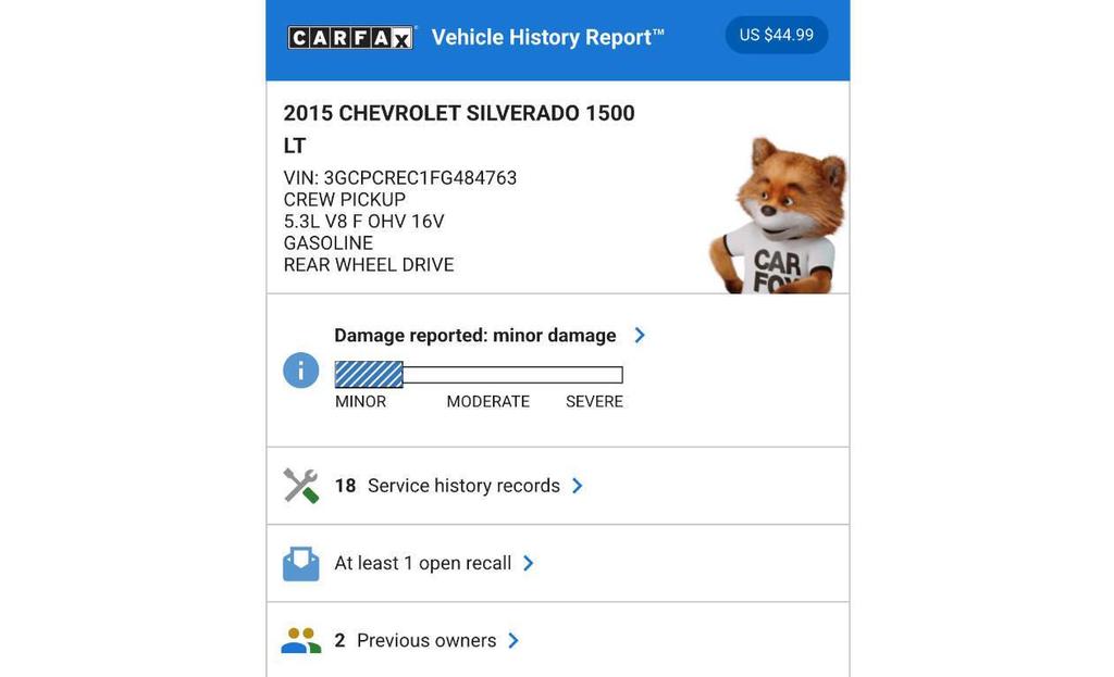 used 2015 Chevrolet Silverado 1500 car, priced at $19,995