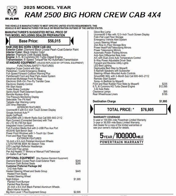 used 2025 Ram 2500 car, priced at $51,988