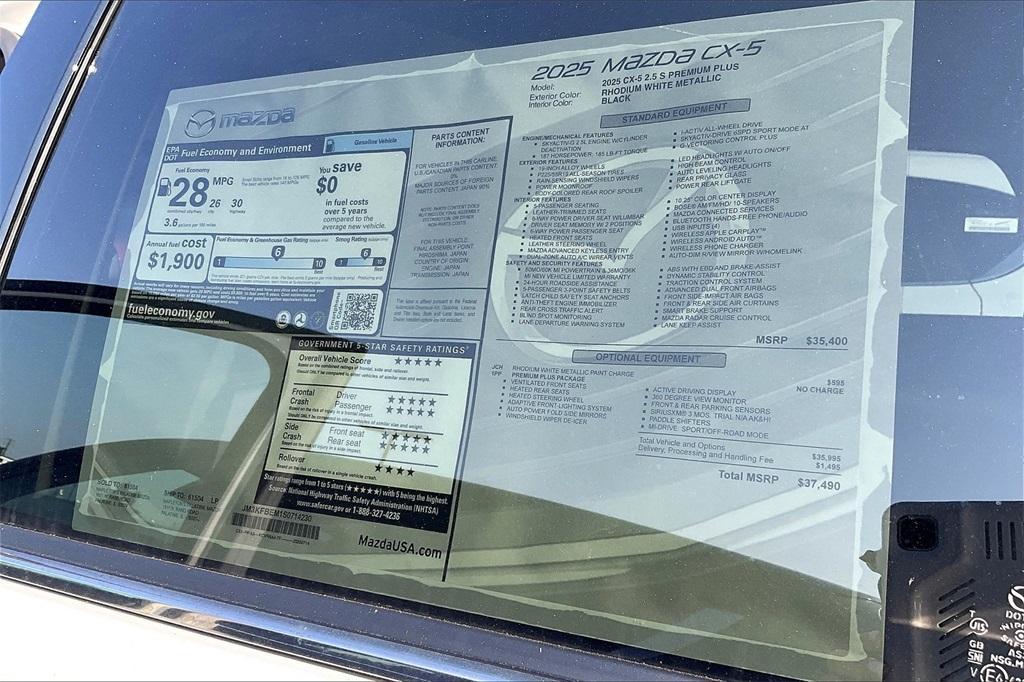 new 2025 Mazda CX-5 car, priced at $35,540