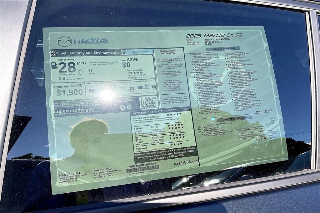 new 2025 Mazda CX-50 car, priced at $33,400