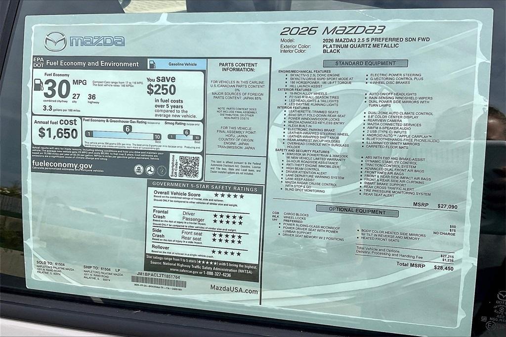 new 2026 Mazda Mazda3 car
