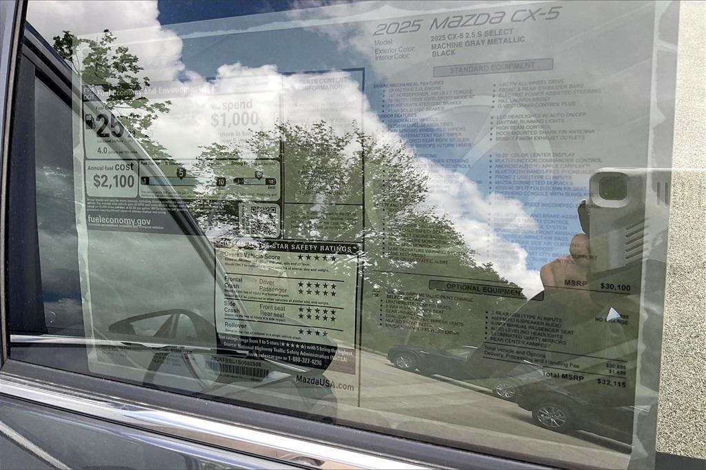 new 2025 Mazda CX-5 car, priced at $30,547