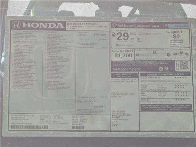 new 2026 Honda CR-V car, priced at $37,212