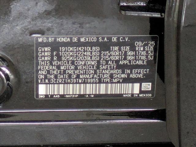 new 2026 Honda HR-V car, priced at $26,801